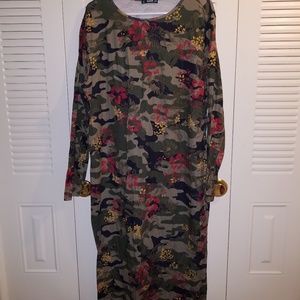 Plus size Camouflage bodycon dress
